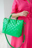 Milan Laptop Bag - Patent Green | Liv & Milly