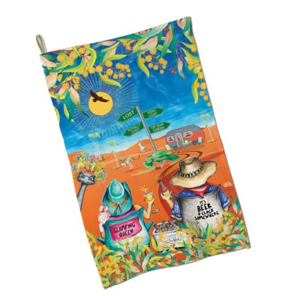 Tea Towel - Glamping Queen | Lisa Pollock
