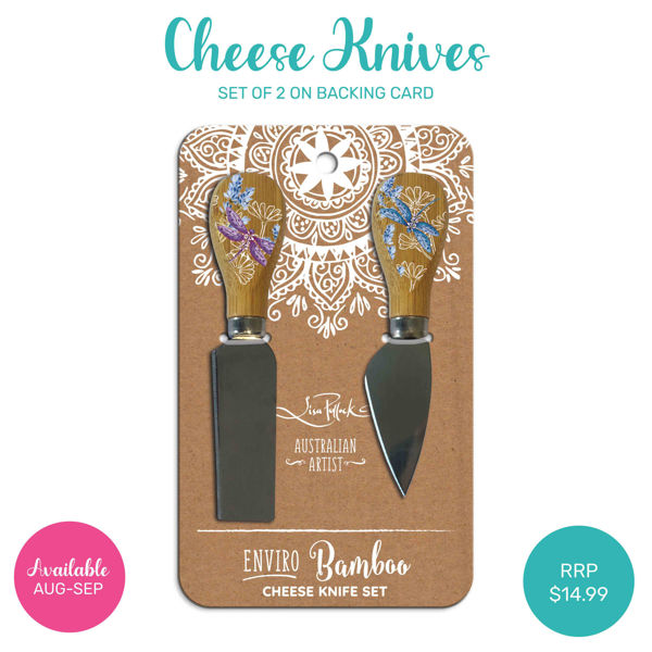 Cheese Knives -  Lavender Dragonflies | Lisa Pollock