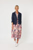 Danielle Cropped Linen Blazer - Navy | Gordon Smith