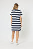 Pink Heart Stripe Dress - Navy/White | Threadz