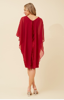 Angelita Layered Lace Dress - Red | Caroline K Morgan