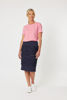 Charlie Cotton Twill Stretch Skirt - Navy  | Gordon Smith