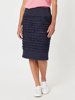 Charlie Cotton Twill Stretch Skirt - Navy  | Gordon Smith