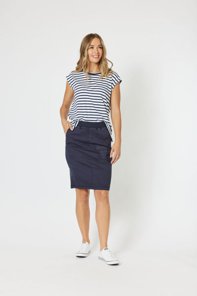 Portia Denim Skirt - Navy | Gordon Smith