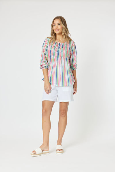 Stripe Cotton Tunic - Multi | Threadz