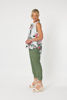 Sarah Rib Waist Linen Pant - Khaki | Gordon Smith