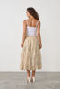 Embroidered Shirred Skirt - Vanilla | Caju