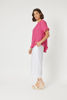 Portofino Short Sleeve Ruffle Top - Hot Pink | Clarity