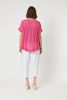 Portofino Short Sleeve Ruffle Top - Hot Pink | Clarity