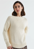 Cotton Mock Turtle Knit - Snow| LD+C Knitwear