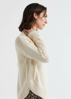 Cotton Mock Turtle Knit - Snow| LD+C Knitwear