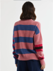 Lambswool Stripe Crew-Pinky | LD+C Knitwear