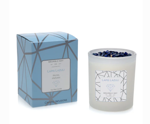 Lapis Lazuli Crystal Infusions Candle | Bramble Bay Collection