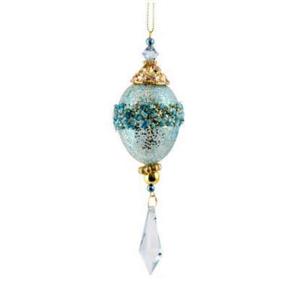 ACRYLIC CRUSTED CHMPGNE TIFFNY - OVAL DROP| Christmas