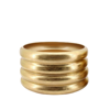 METAL RIBBED TREE POT GOLD- LARGE | CHRISTMAS