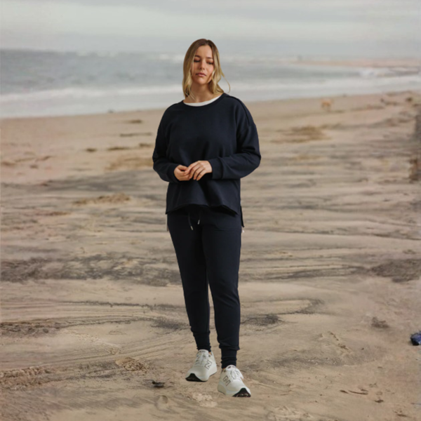 Heavenly Fleece Jogger- Deep Ocean | Talamaya