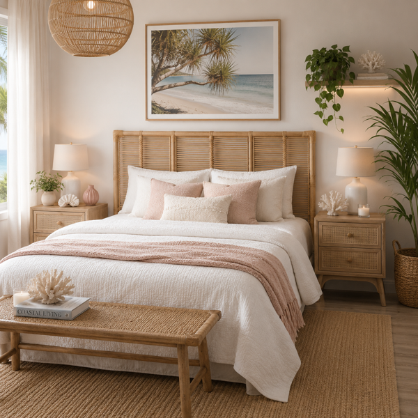 Resort Queen Bed Head - Rectangle  Bamboo