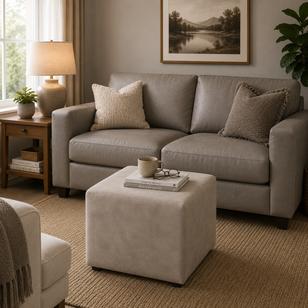 Belrose Ottoman  Eastwood Pumice