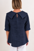 Short Sleeve Cowl Neck Top - Navy | Seesaw