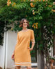 Short Sleeve Spliced Dress - Marigold  Seesaw