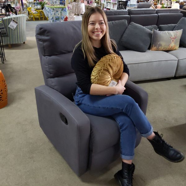 Picture of Charlie Rock & Swivel Manual Recliner - Gunmetal