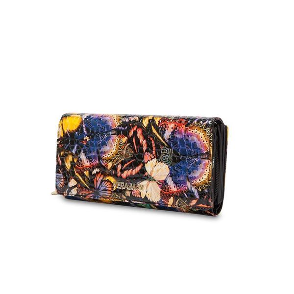 Picture of Vera May - Monarch Butterfly Patent Genuine Leather Ladies Wallet
