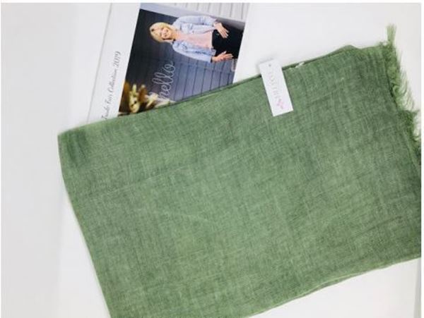 Picture of Green Linen Look Scarf