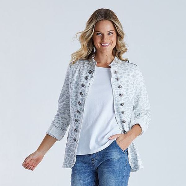 leopard print military jacket