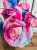 Picture of Romance the Rainbow | Rainbow Roses In Crystal Vase