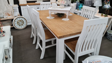 Oak Dining Room Suites - Henki Handmade Dining Room Furniture / Jacobean oak & walnut spanish revival table & 6 chairs dining set circa 1920s.