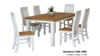 Hamptons 7 Piece Dining Suite | Acacia Wood Oak/White Finish