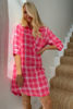 Linen Popover Dress - Pink Shadow Plaid  | The Hut 