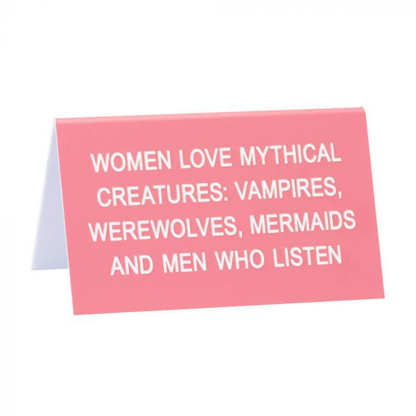 Picture of Large Desk Sign - Pink | Mythical Creatures