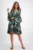 Picture of Lulu Long Sleeve Dress Meadow Print - Bottle Green | Naudic