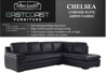 Chelsea 5 Seater Corner Chaise | Aspen Fabric Aqua