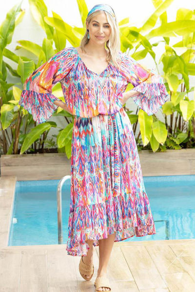 Picture of Roxy Hi-Lo Dress - Multi | Lula Life
