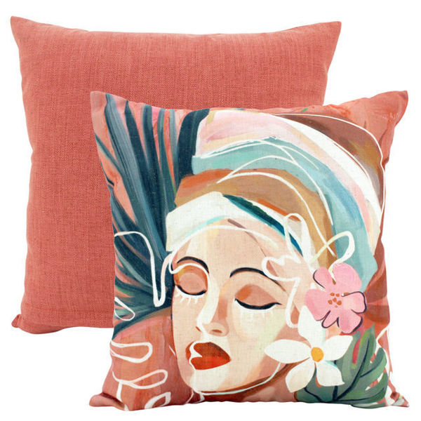 Picture of Tropical Turban Linen Cushion