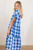 Picture of Gingham Midi Collared Dress - Electric Blue  | The Hut