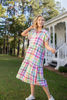 Picture of Gingham Midi Collared Dress - Rainbow  | The Hut