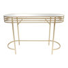 Aura Oval Console Table | Gold Metal/Mirror Finish