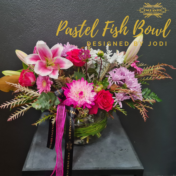 "Pastel Fish Bowl" | Pastel Seasonal Flowers