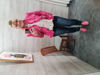 Frill Vegan Leather Jacket - Hot Pink | Caroline K Morgan