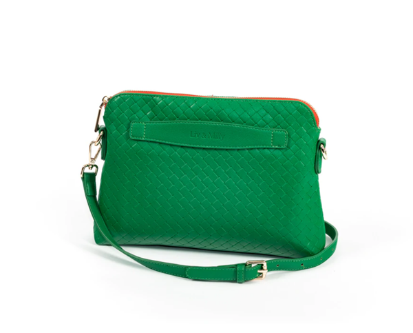 Lucille Cross Body Bag in Green | Liv & Milly