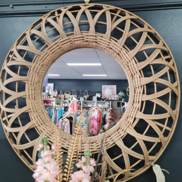 Rattan Round Mirror | 80cm