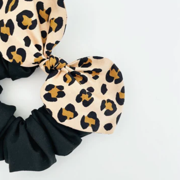 Kiara Splice - Black/Leopard | Pip & Co Scrunchies