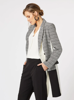 Tweed Spliced Longline Jacket - Black/White | Hammock & Vine