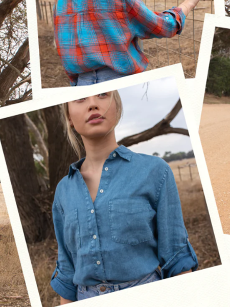 Boyfriend Linen Shirt  - Washed Denim | The Hut