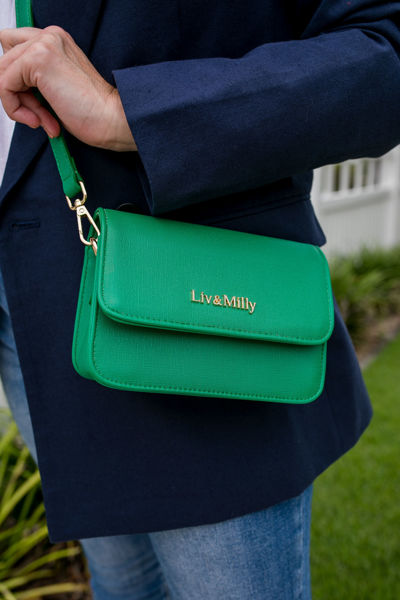 Rosie small - Textured Green | Liv & Milly