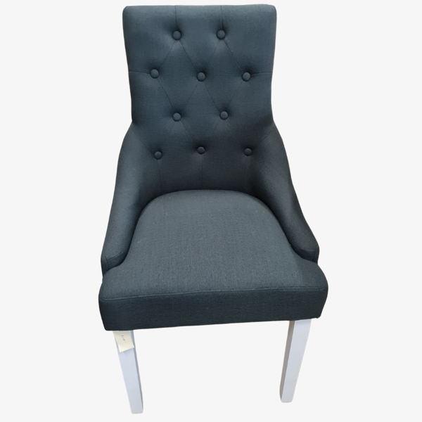Riga Upholstered Dining Chair | Charcoal/White
